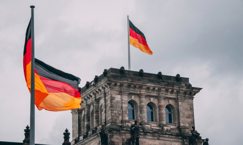 Bild på tyskland och tyska flaggan