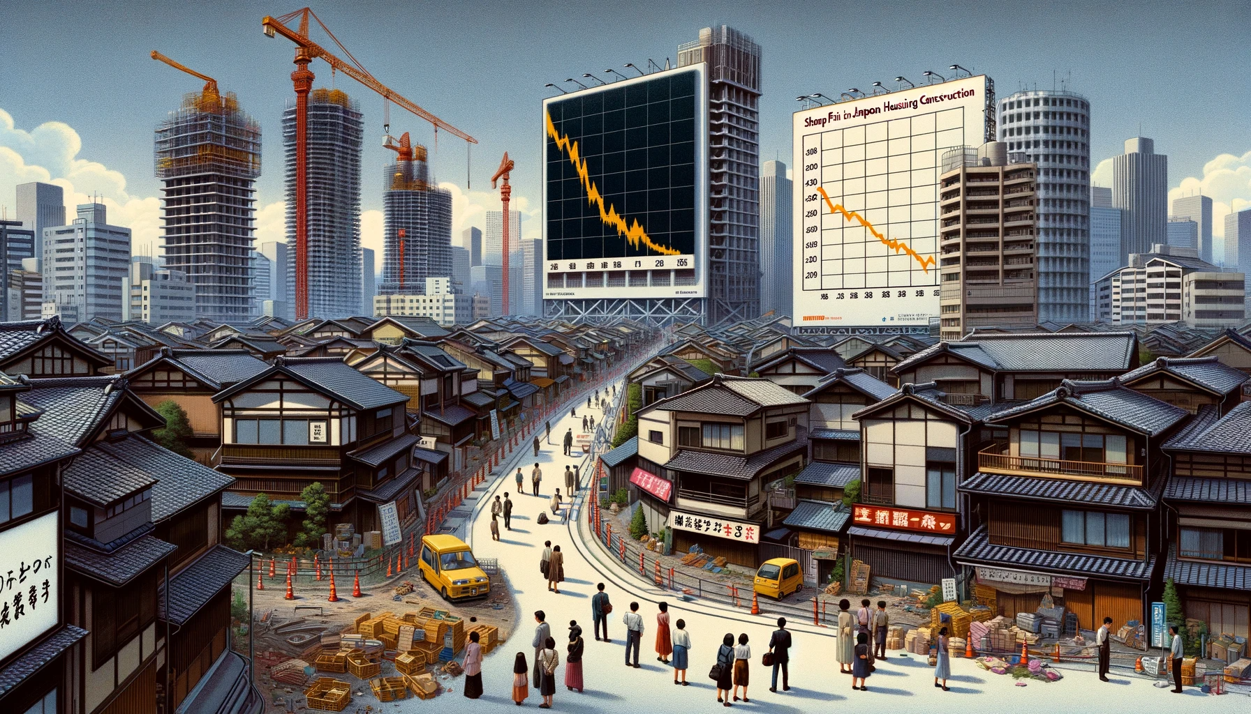 Japansk byggsektor går ner