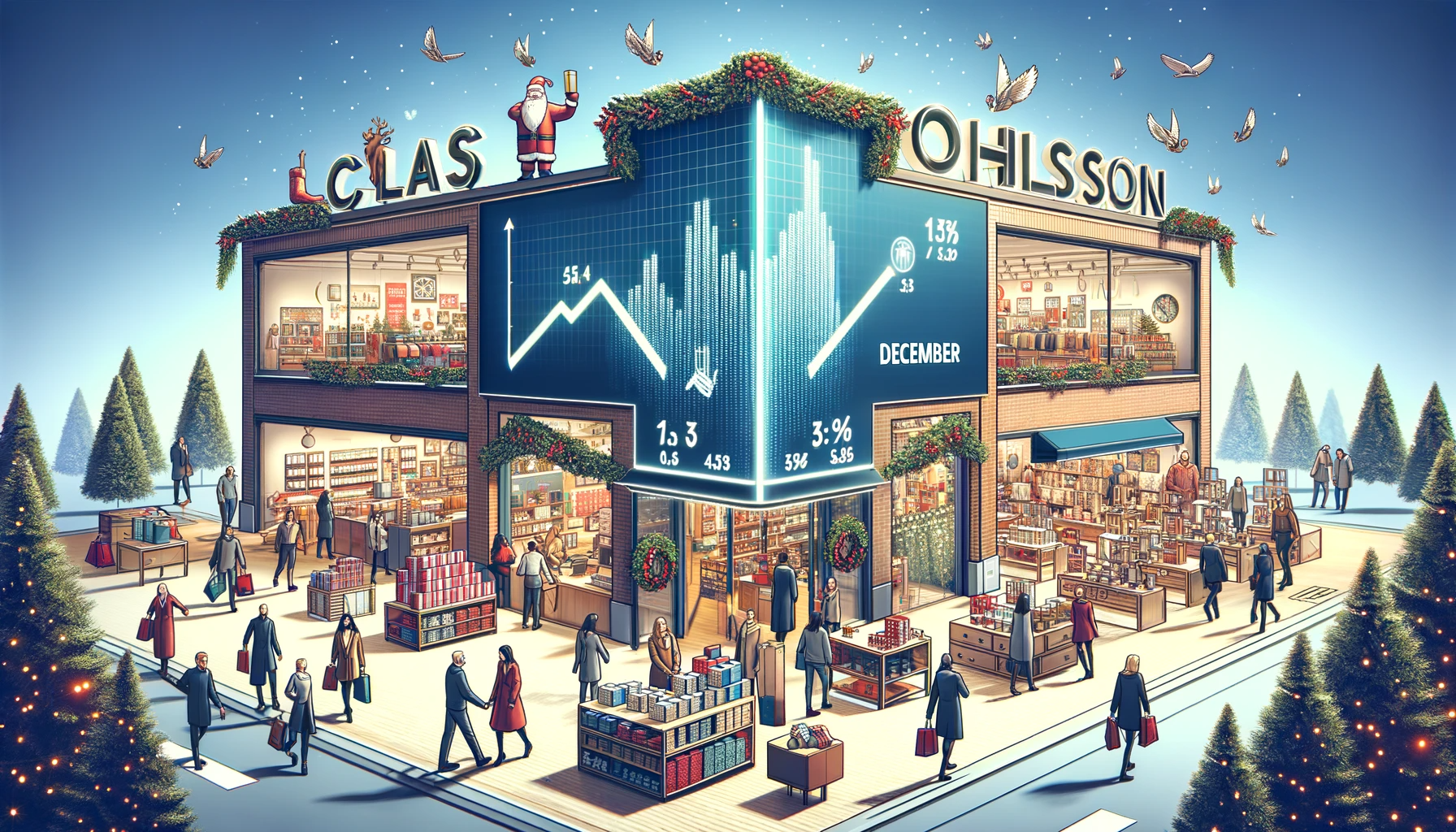 Clas Ohlson, det välkända detaljhandelsföretaget, uppvisade en anmärkningsvärd försäljningsökning under december månad.